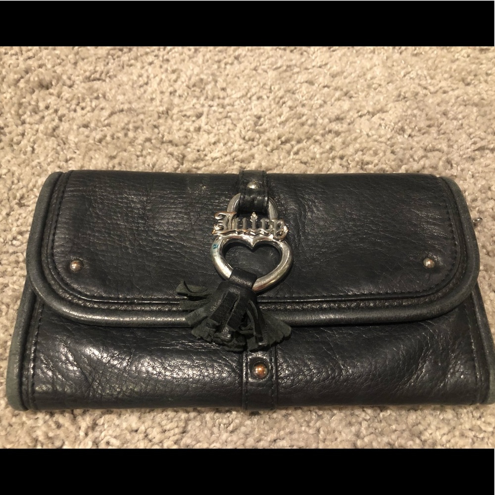 Juicy couture black leather wallet